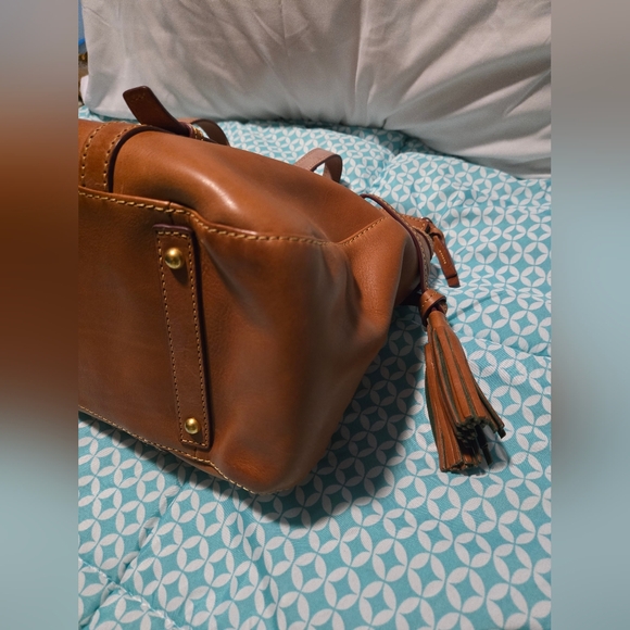 Dooney & Bourke Double Pocket Florentine Satchel - Natural - Picture 13 of 17